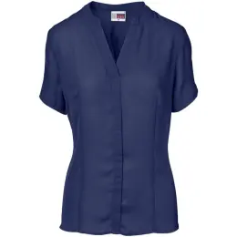 Ladies Short Sleeve Ava Blouse Navy